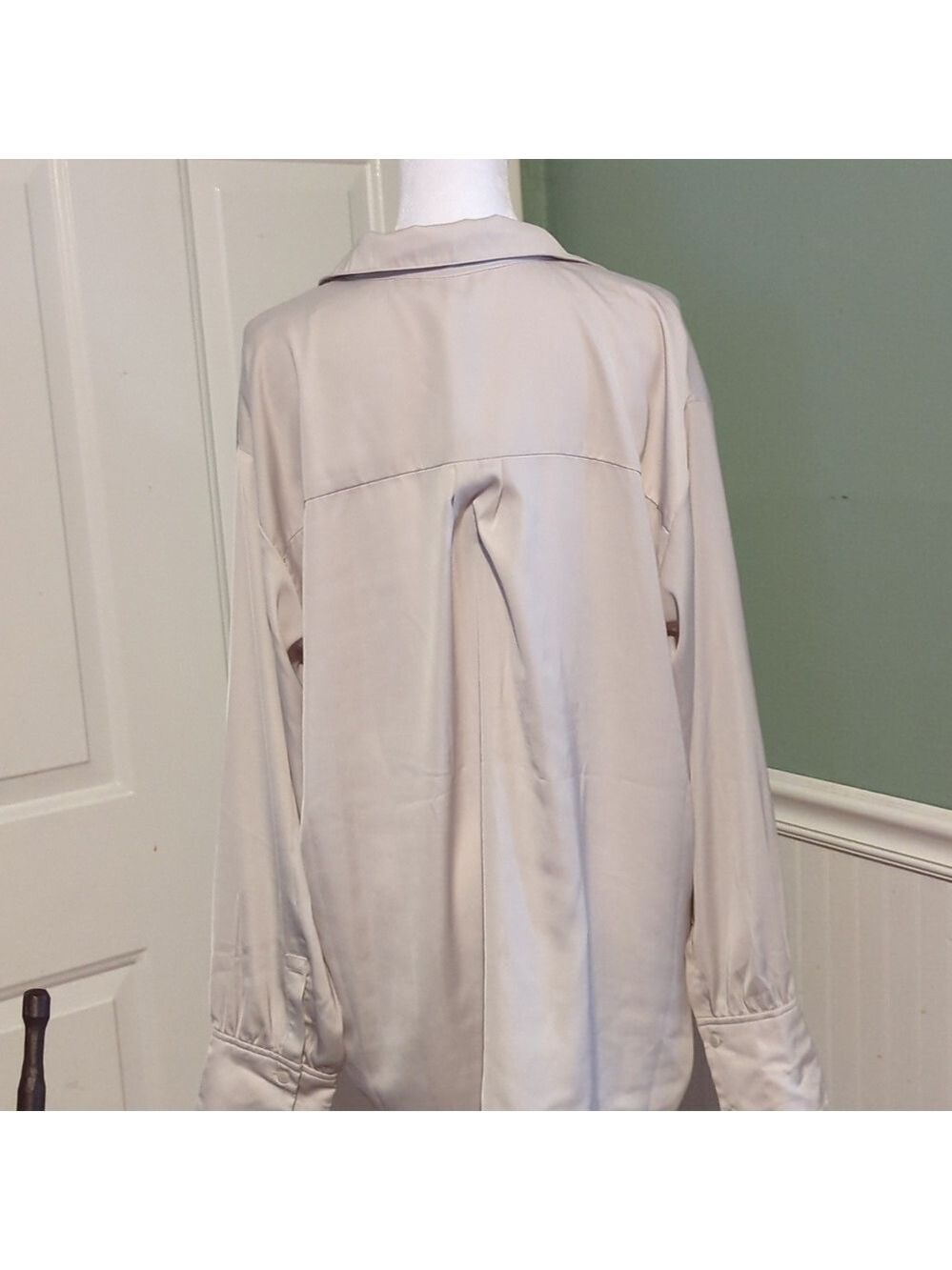 Prologue Collared Long Sleeve Blouse Large Women's Top Shirt Fall Winter Work - Picture 8 of 14